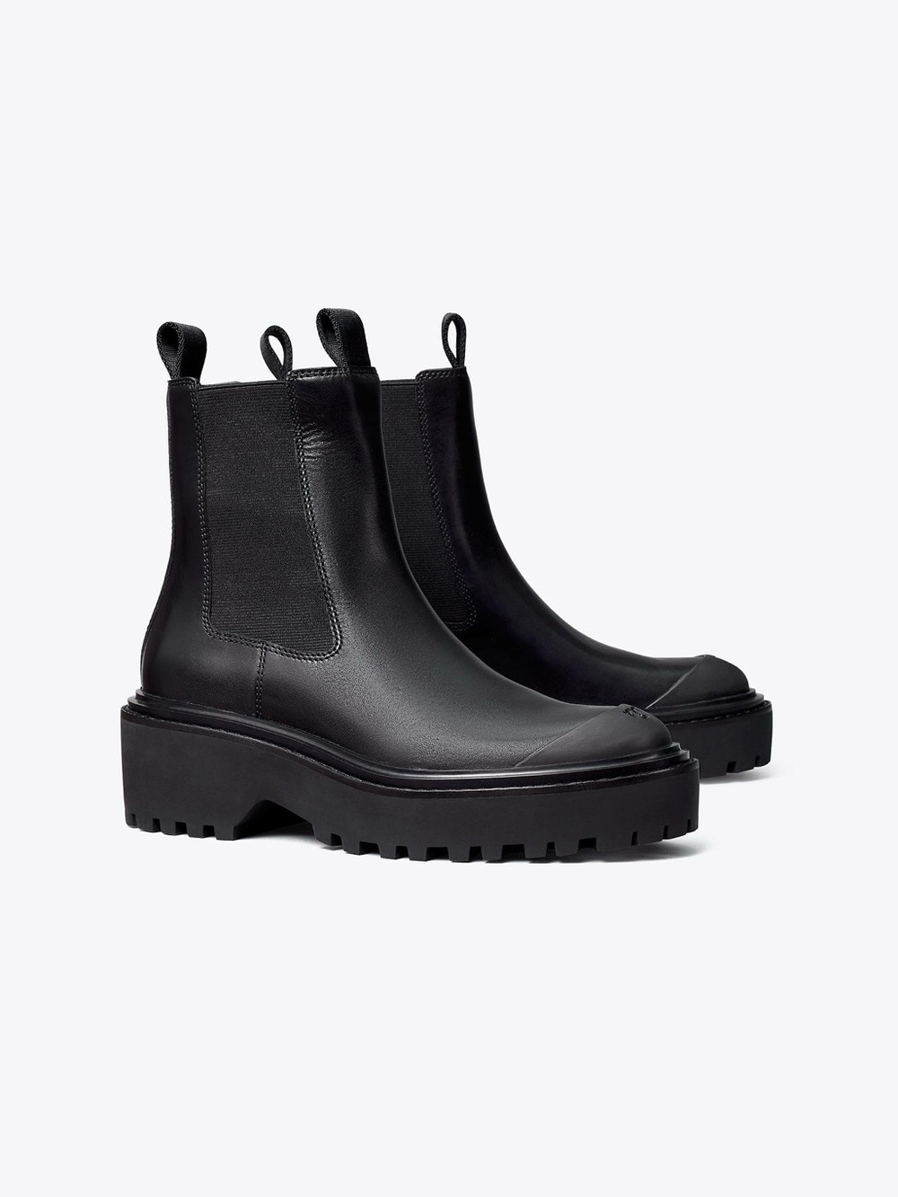 Tory Burch Black Lug-Sole Chelsea Boots